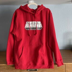 Vibes Rolling Papers Block Collection Red  Hoodie Size S